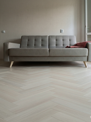 Load image into Gallery viewer, Bamboo Flooring - White Strand Woven Engineered Click Herringbone Parquet Matte 450mm x 96mm x11mm (BB-WCLPQ)