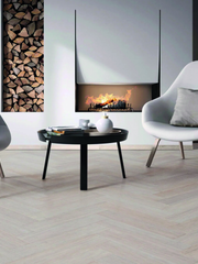Load image into Gallery viewer, Bamboo Flooring - White Strand Woven Engineered Click Herringbone Parquet Matte 450mm x 96mm x11mm (BB-WCLPQ)