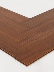 Load image into Gallery viewer, Bamboo Flooring - Coffee Strand Woven Engineered Click Herringbone Parquet Matte 450mm x 96mm x11mm BB-CCLPQ)