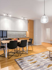 Load image into Gallery viewer, Natural engineered bamboo flooring in kitchen diner