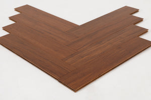 Bamboo Flooring - Coffee Strand Woven Engineered Click Parquet Matte 450mm x 96mm x11mm BB-CCLPQ)