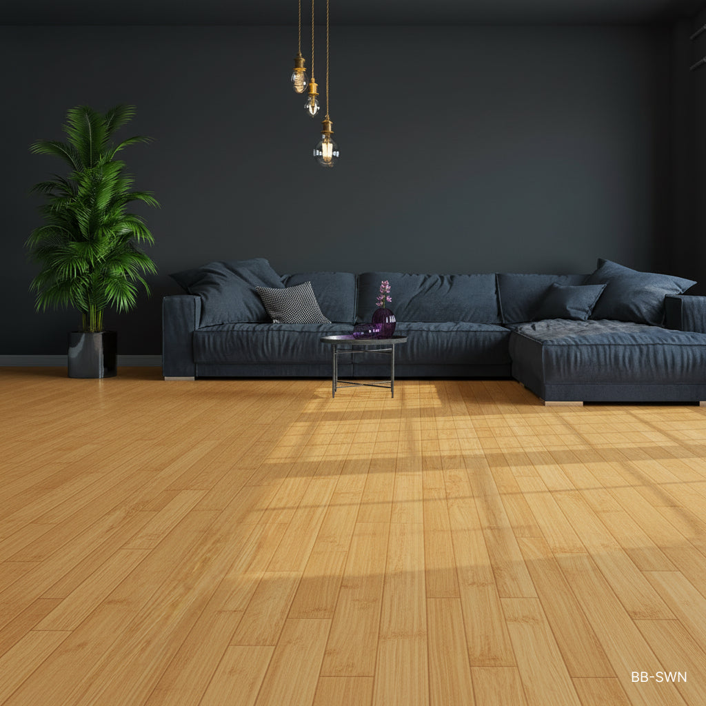 Bamboo Flooring  - Natural Solid Strand Woven Matte Uniclic 915mm x 96mm x 10mm (BB-SWN)