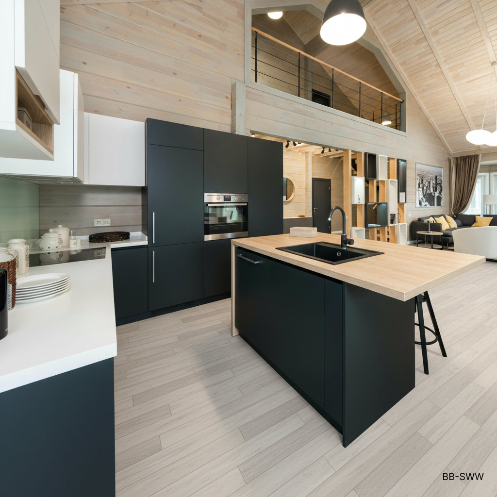 Bamboo Flooring - White Solid Strand Woven Matte Uniclic 915mm x 96mm x 10mm (BB-SWW)