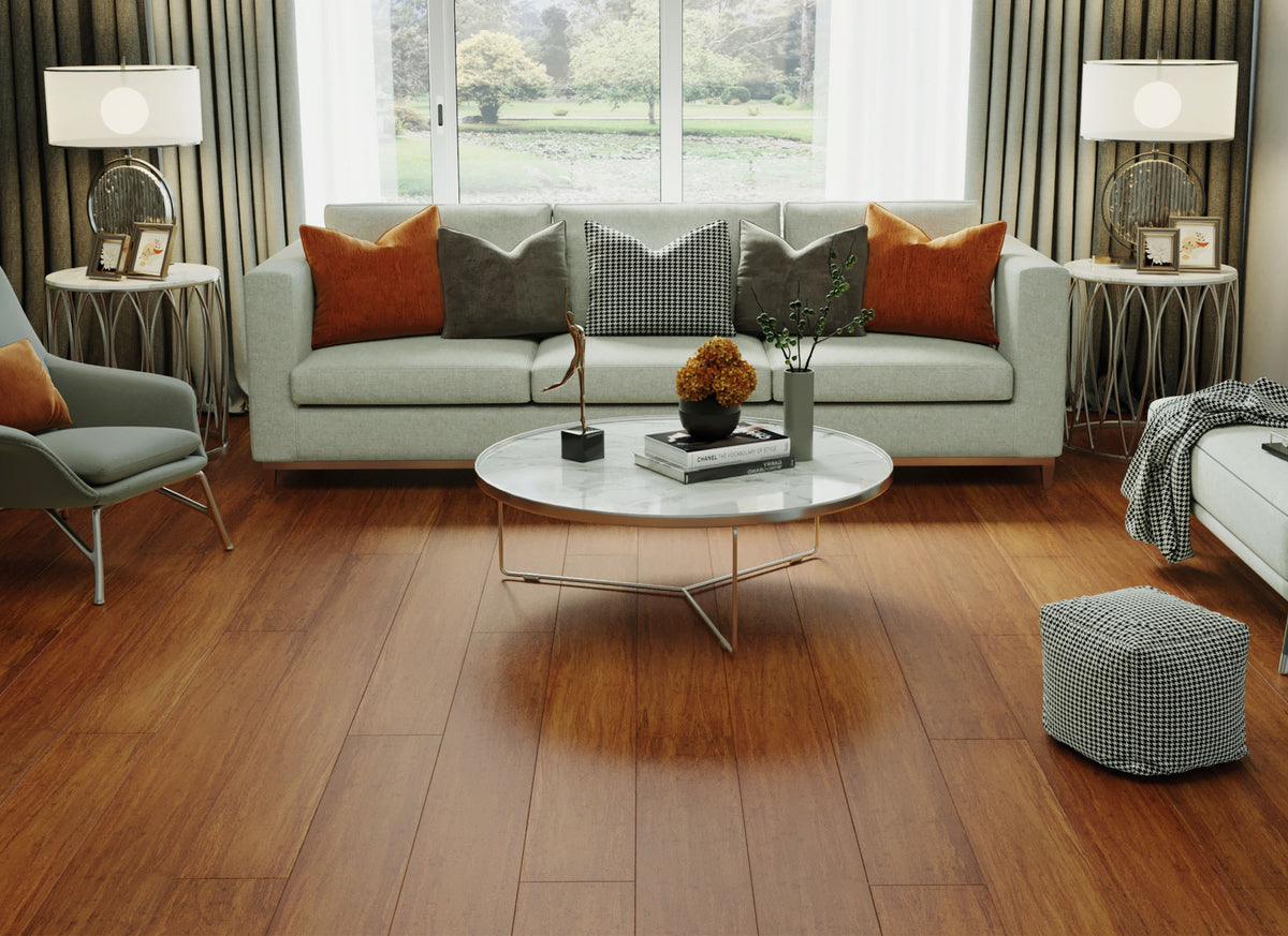 Bamboo Flooring - Coffee Solid Strand Woven Uniclic 1850mm x 135mm x 14mm (BB-SWCSS-M1)